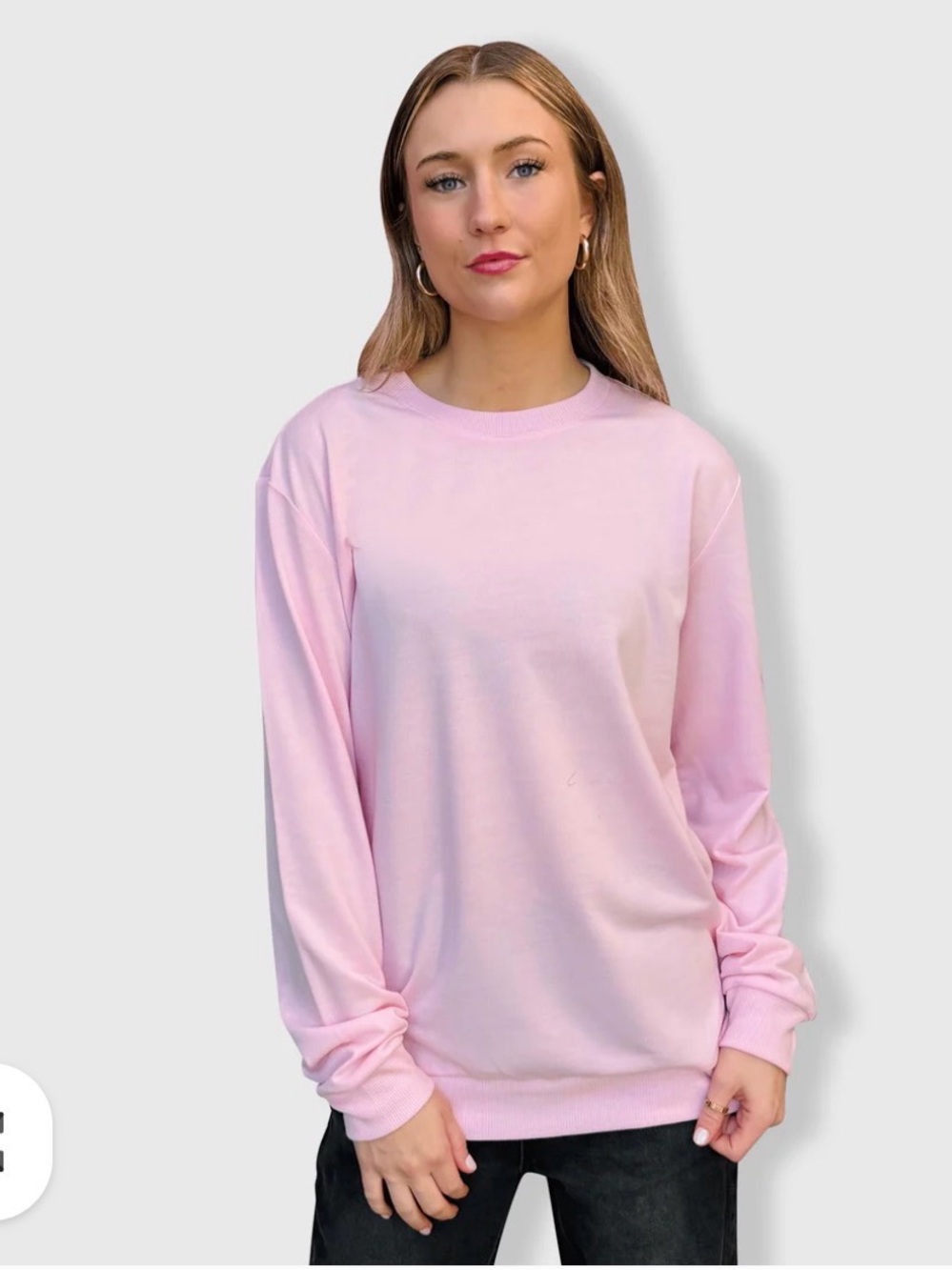 Zella Heathered Pink Crewneck Sweatshirt Girls  L 10/12 Pullover Nordstrom